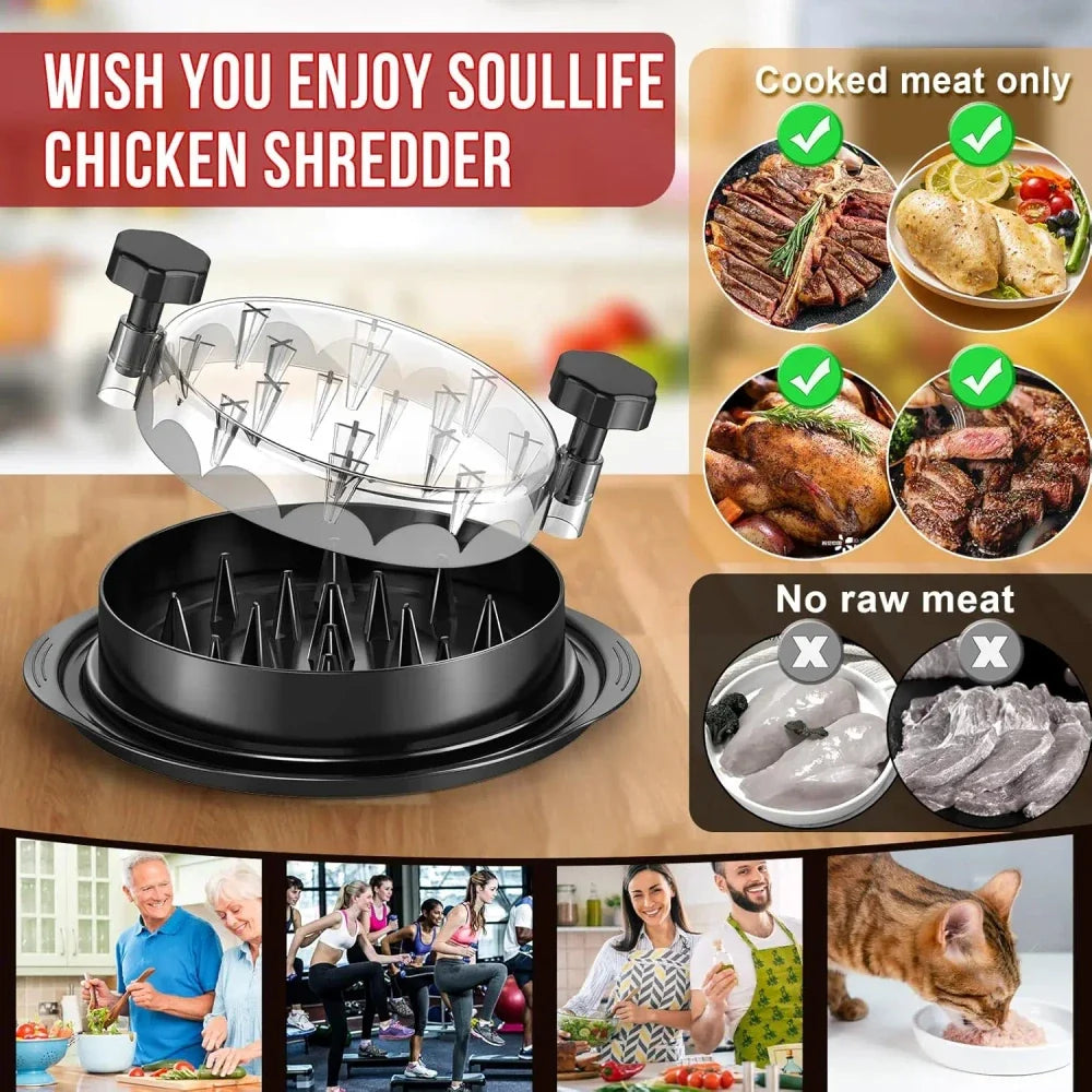Black Plastic Chicken Shredder