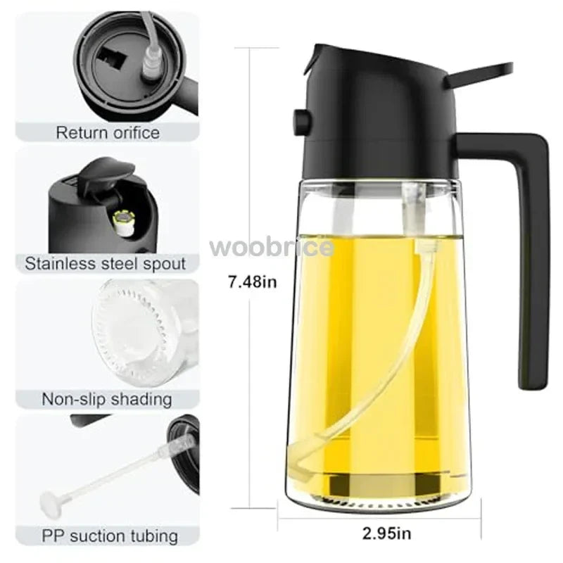 Dual Function Oil Dispenser Bottle