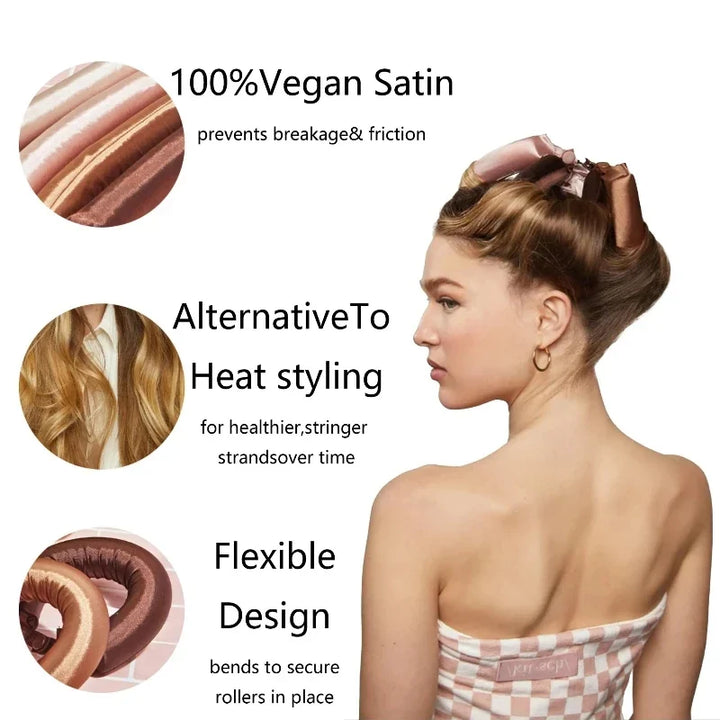 Satin Heatless Curling Rod Headband
