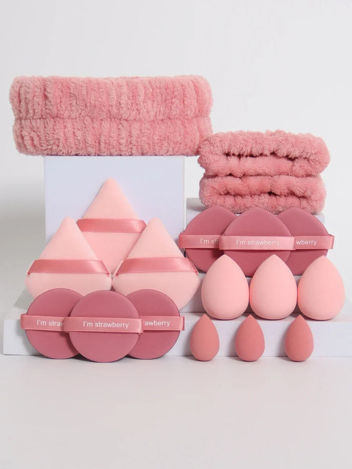 18 Piece Soft Cosmetic Makeup Tool Set