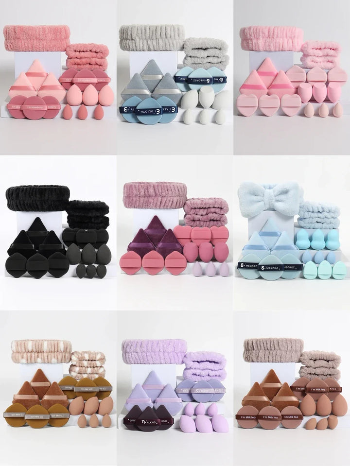 18 Piece Soft Cosmetic Makeup Tool Set