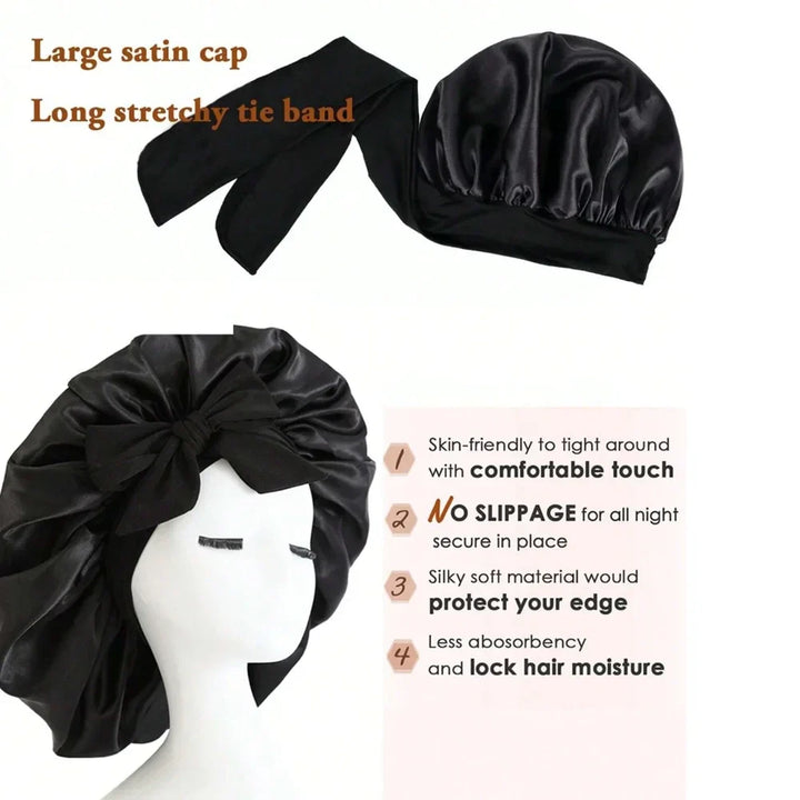 Adjustable Satin Sleep Bonnet