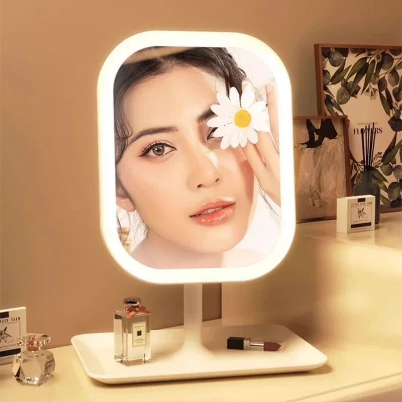 Modern LED Desktop Makeup Mirror