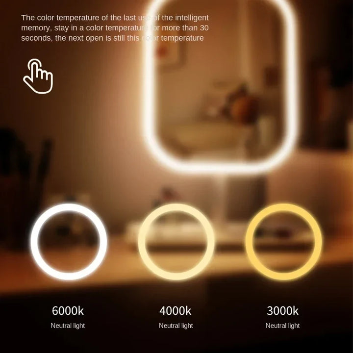 Modern LED Desktop Makeup Mirror