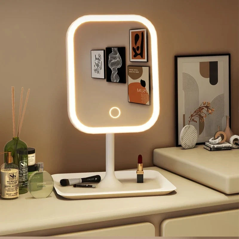 Modern LED Desktop Makeup Mirror
