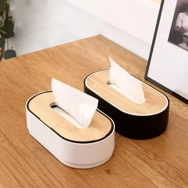 Bamboo Cover Tissue Box