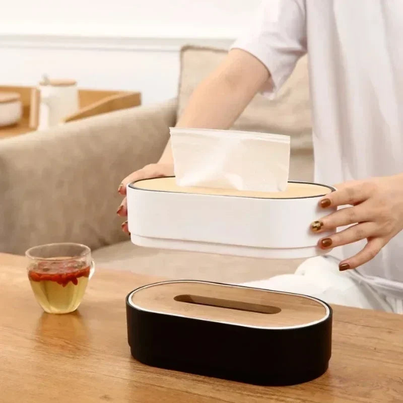 Bamboo Cover Tissue Box