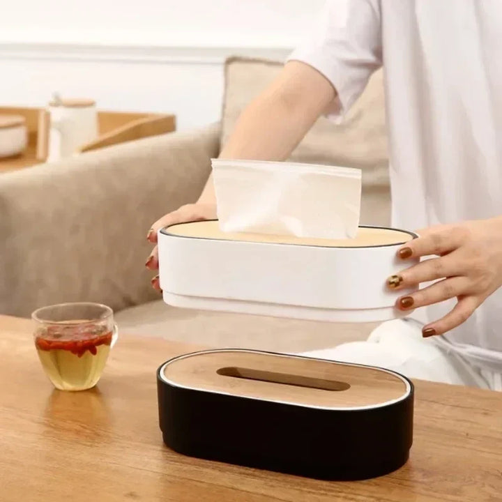 Bamboo Cover Tissue Box