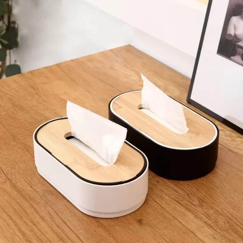 Bamboo Cover Tissue Box