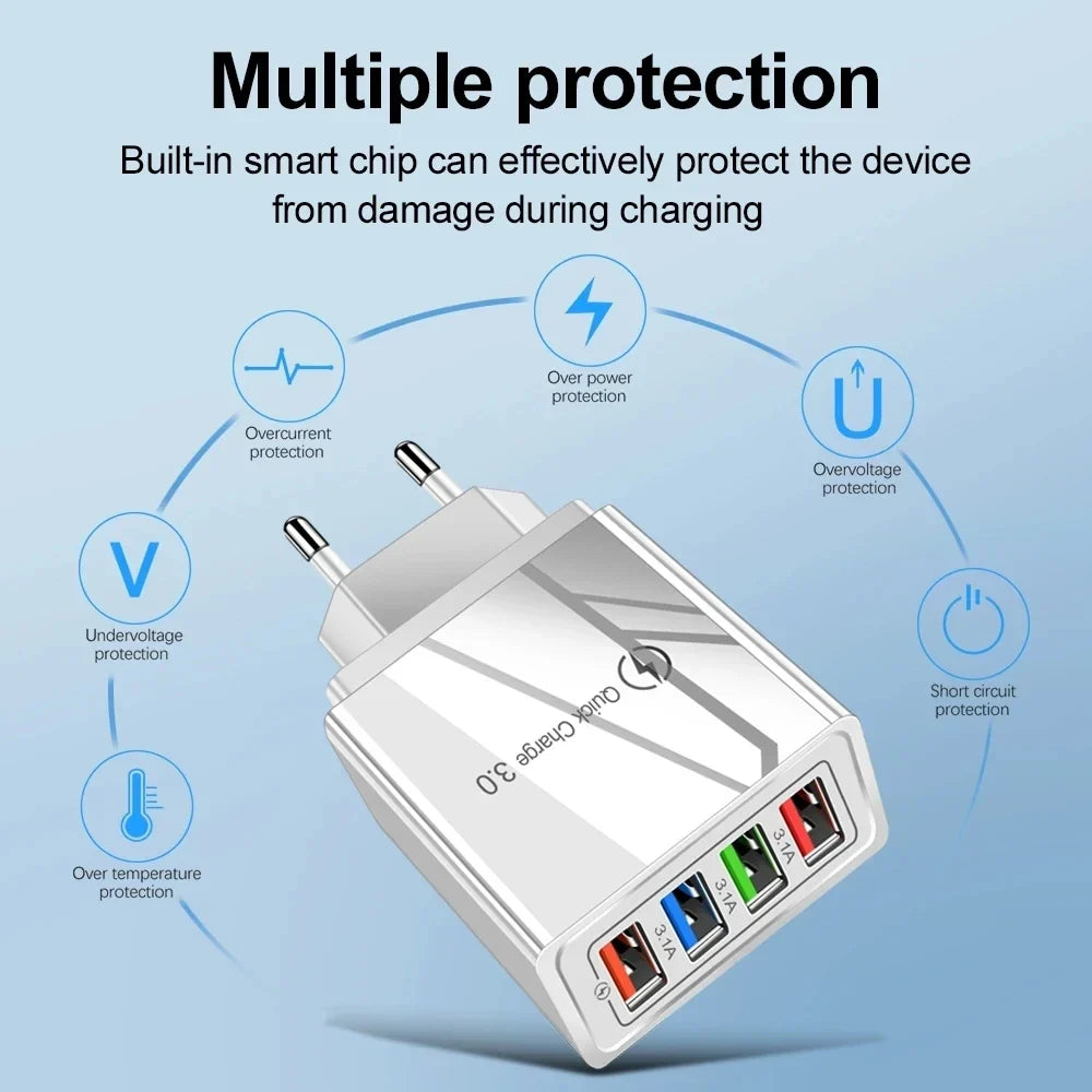 Multi Port Quick Wall Charger