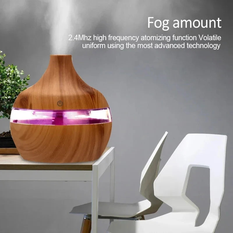 Wood Grain Ultrasonic Aroma Diffuser