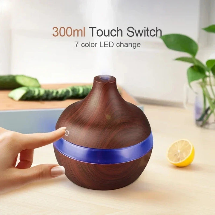 Wood Grain Ultrasonic Aroma Diffuser