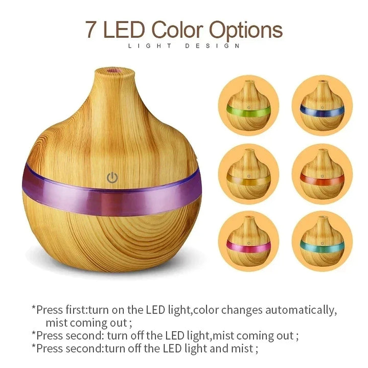 Wood Grain Ultrasonic Aroma Diffuser