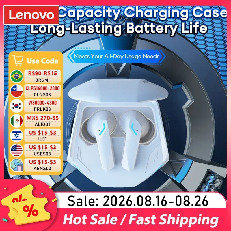 Lenovo Low Latency Wireless Gaming Earbuds
